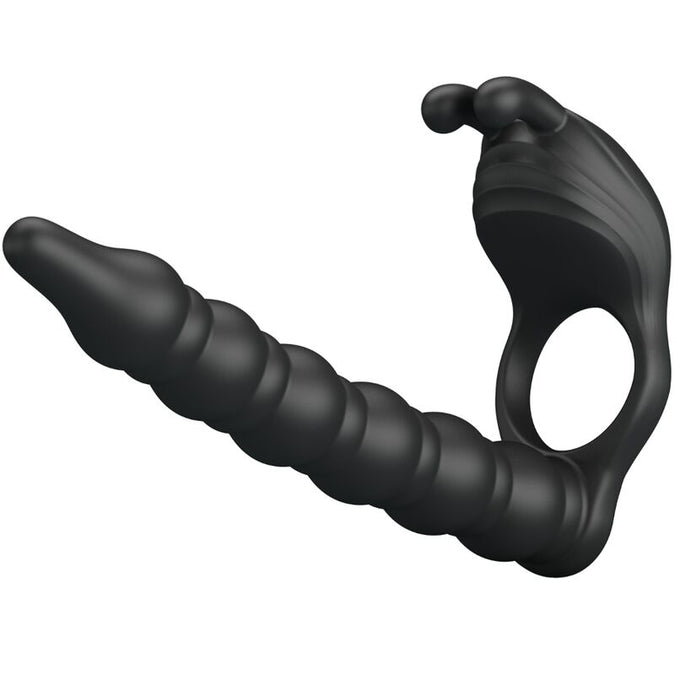 PRETTY LOVE - BLACKNEY PENISRING MET ZWARTE VIBRATORPLUG