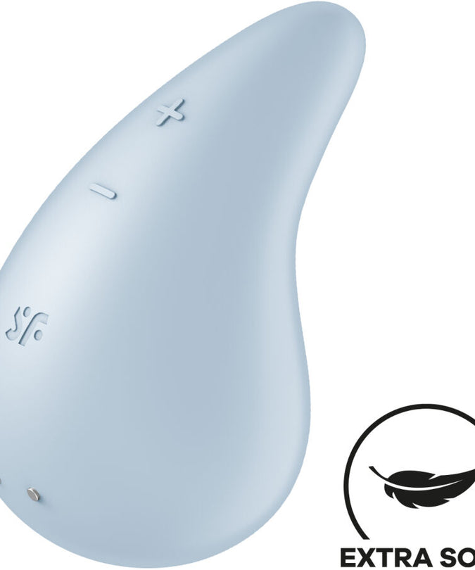 SATISFYER - DEW DROP VIBRATOR LAY-ON BLAUW