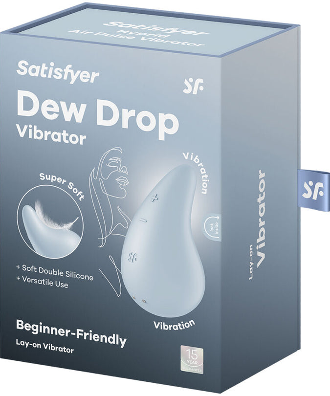 SATISFYER - DEW DROP VIBRATOR LAY-ON BLAUW