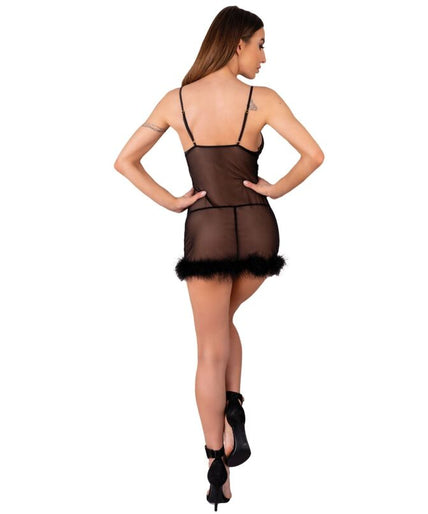 LIVCO CORSETTI FASHION - ZERUNAM SET BABYDOLL + BLACK THONG
