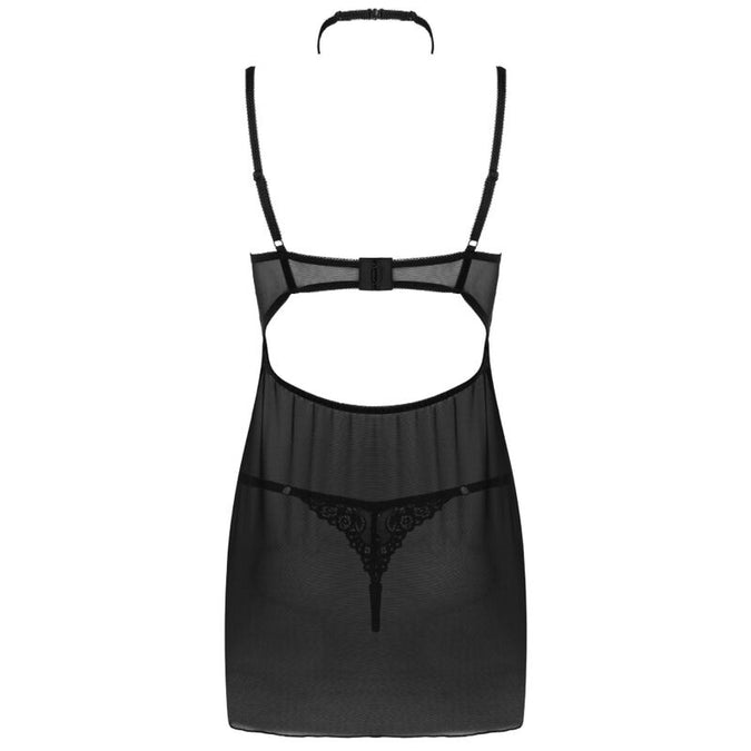 LIVCO CORSETTI FASHION - BINELLA SET BABYDOLL + STRING ZWART