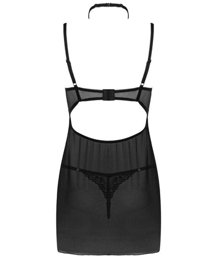 LIVCO CORSETTI FASHION - BINELLA SET BABYDOLL + THONG BLACK