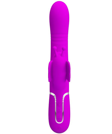 PRETTY LOVE - MULTIFUNCTION RABBIT VIBRATOR 4 IN 1 BUTTERFLY FUCHSIA