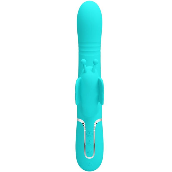 Pretty Love – Multifunctionele konijn vibrator 4-in-1 vlinder aqua groen
