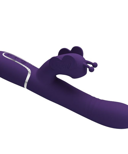 PRETTY LOVE - MULTIFUNCTION RABBIT VIBRATOR 4 IN 1 BUTTERFLY PURPLE