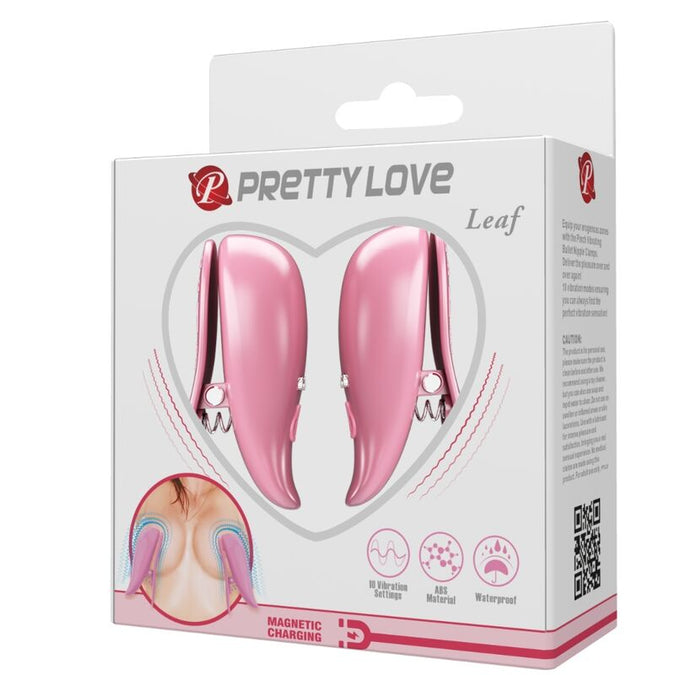 Pretty Love – Leaf Vibrerende Tepelklemmen Roze