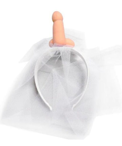 DIABLO PICANTE - WITTE BRUIDSSLUIER MET PENIS
