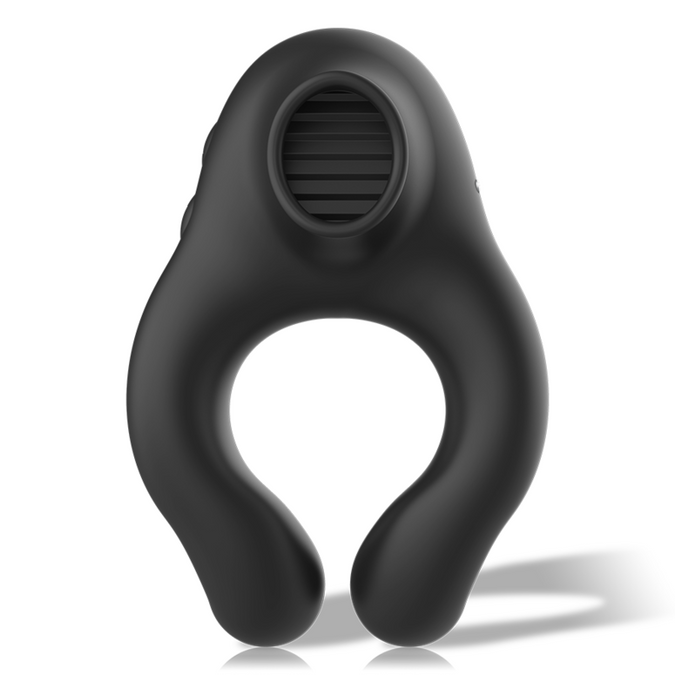 ARMONY - SILICONEN VIBRATORRING 3 MOTOREN OPLAADBAAR ZWART - GOUD