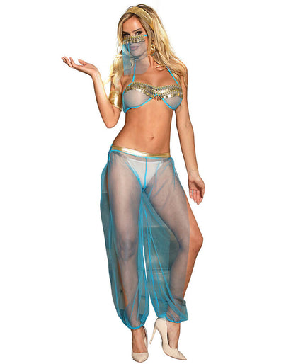 SUBBLIME - INDIA STYLE BLUE LINGERIE SET L/XL
