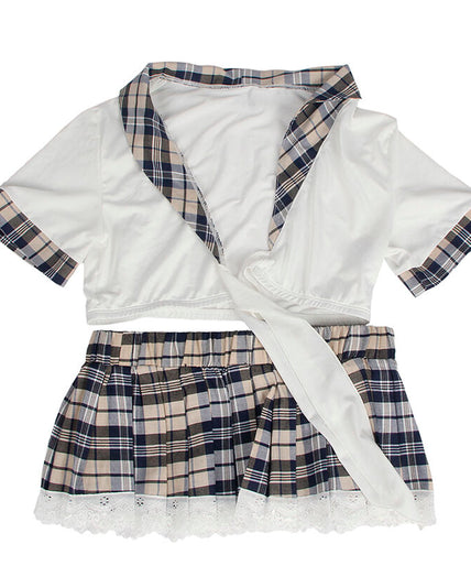 SUBBLIME - SEXY SCHOOLMEISJE KOSTUUM TOP EN ROK S/M
