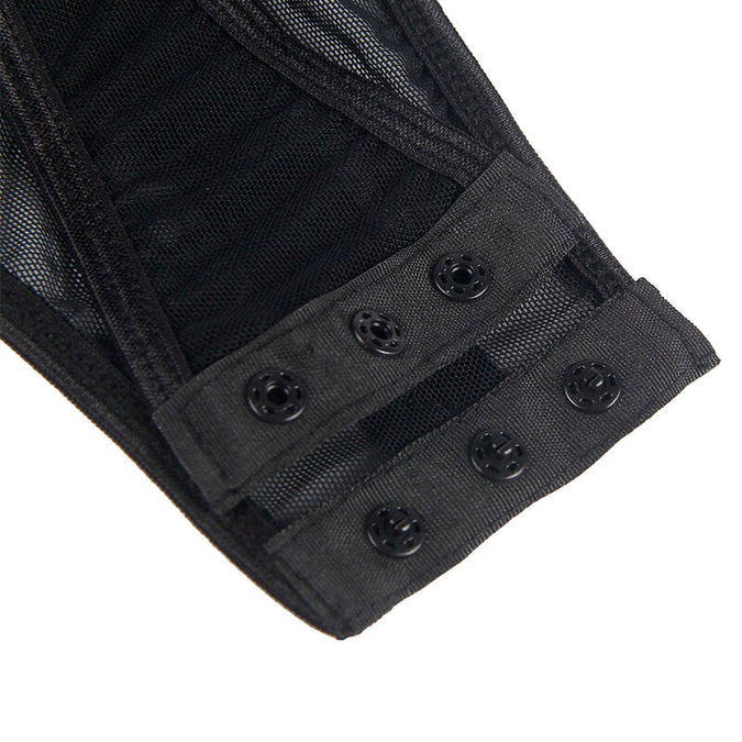 Subblime – Teddy met jarretelbanddetail Borst Zwart S/m