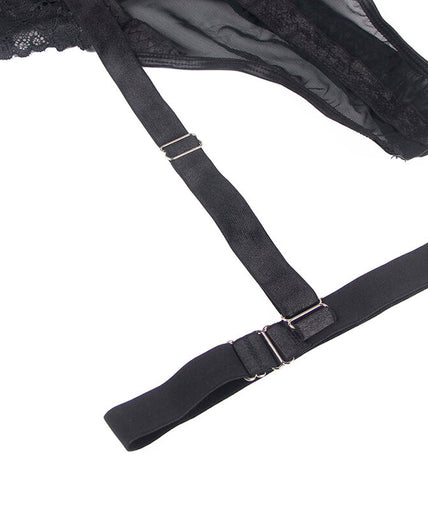 SUBBLIME - TEDDY MET JARRETELBANDJE DETAIL BORST ZWART L/XL