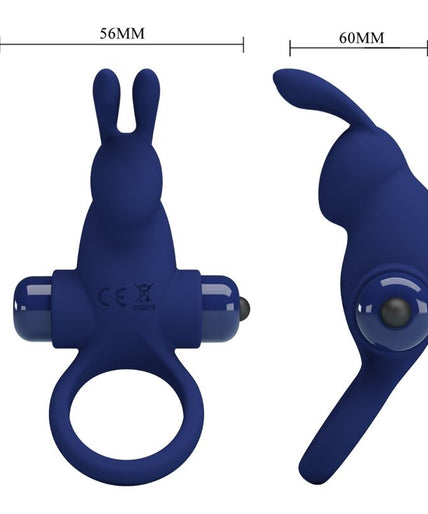 PRETTY LOVE - JIRO RABBIT RING WITH VIBRATION BLUE