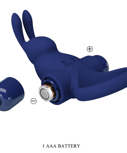 PRETTY LOVE - JIRO RABBIT RING WITH VIBRATION BLUE