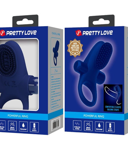 PRETTY LOVE - PALLE RING WITH VIBRATION BLUE
