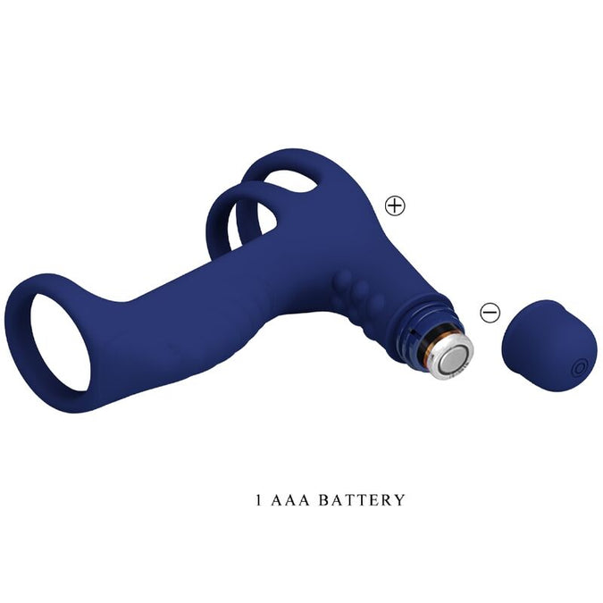 Pretty Love – Elish Vibrating Ring With Extension Blue
