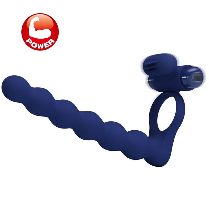 PRETTY LOVE - AJMAL VIBRERENDE RING MET PLUG BLAUW