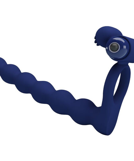 PRETTY LOVE - AJMAL VIBRATING RING WITH PLUG BLUE