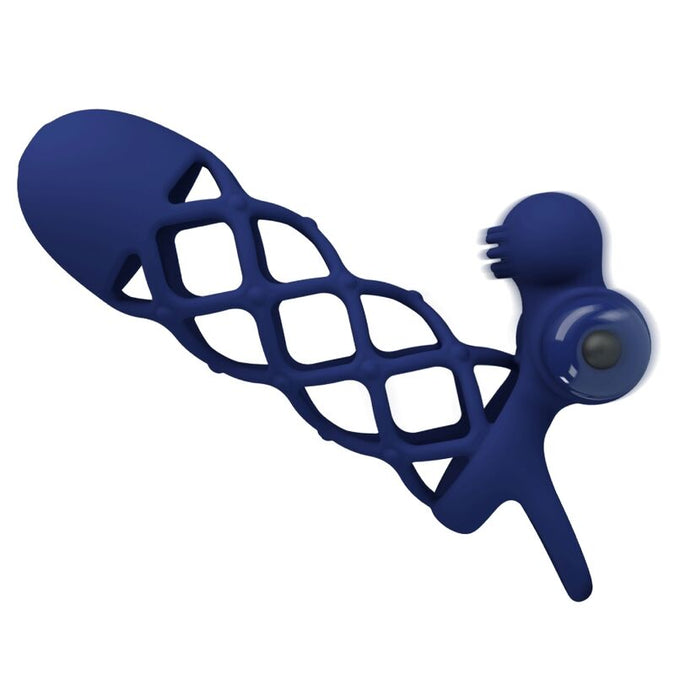 Pretty Love – Giann Vibratorring met siliconen hoesje Blauw