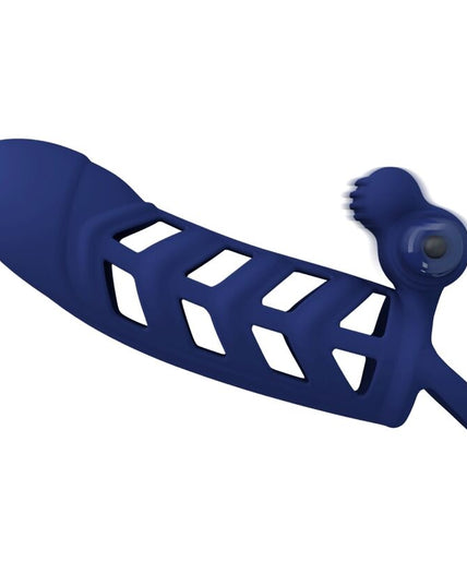 PRETTY LOVE - ALTAF VIBRATOR RING WITH SILICONE SHEATH BLUE