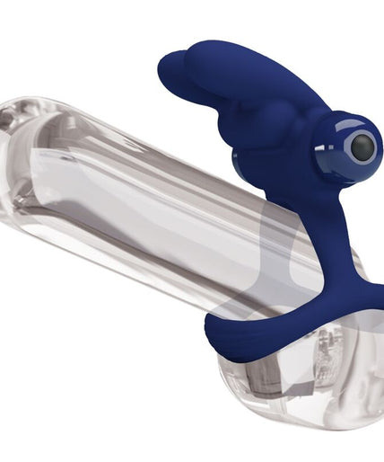 PRETTY LOVE - FRANCISCO DOUBLE VIBRATING RING RABBIT BLUE