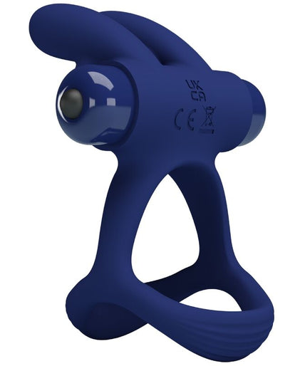 PRETTY LOVE - FRANCISCO DOUBLE VIBRATING RING RABBIT BLUE