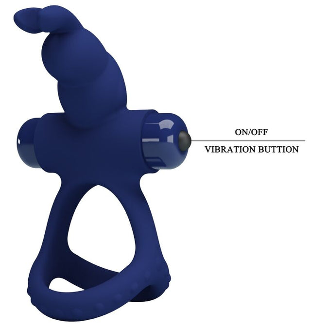 PRETTY LOVE - LUCHITO DUBBELE TRILLING RING KONIJN BLAUW