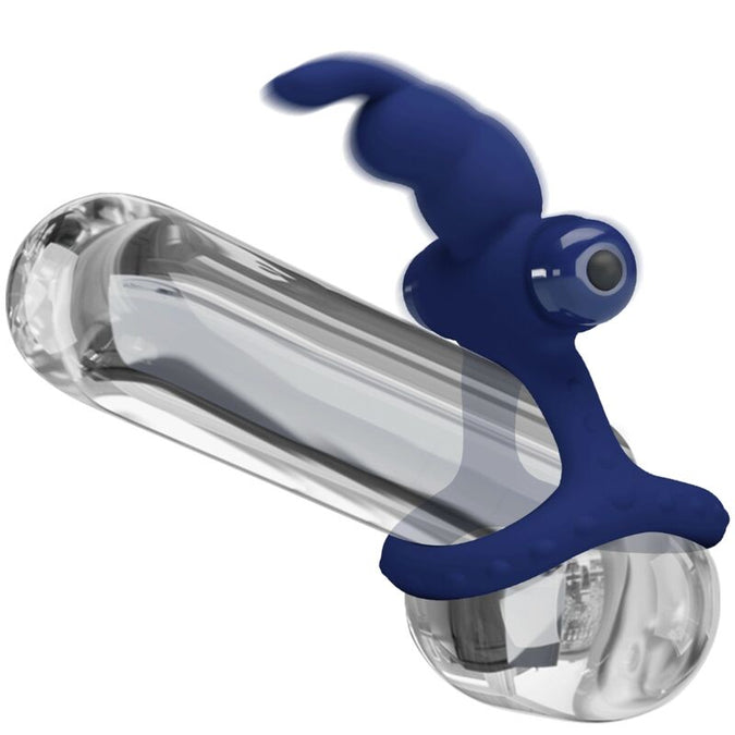 PRETTY LOVE - LUCHITO DUBBELE TRILLING RING KONIJN BLAUW