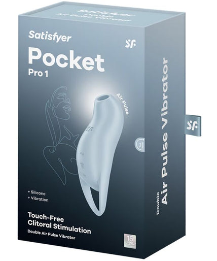 SATISFYER - POCKET PRO 1 CLITORIS STIMULATOR LIGHT BLUE