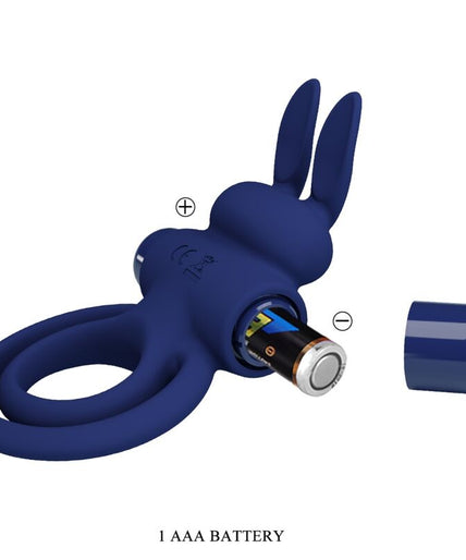 PRETTY LOVE - DAREY DOUBLE VIBRATING RING RABBIT BLUE