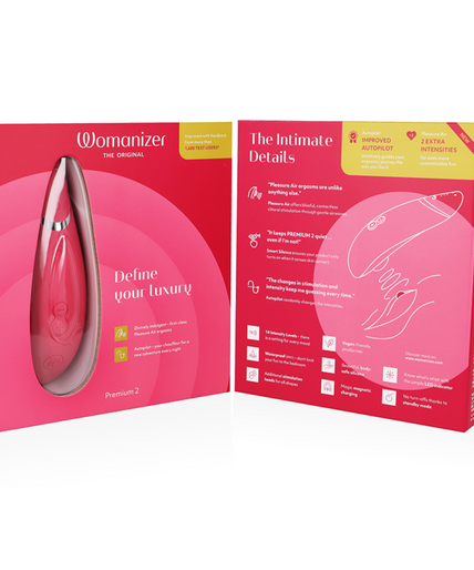 WOMANIZER - PREMIUM 2 CLITORAL STIMULATOR RASPBERRY