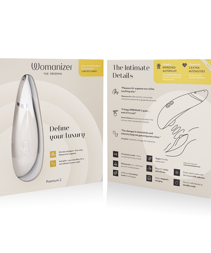 WOMANIZER - PREMIUM 2 CLITORAL STIMULATOR WARM GRAY