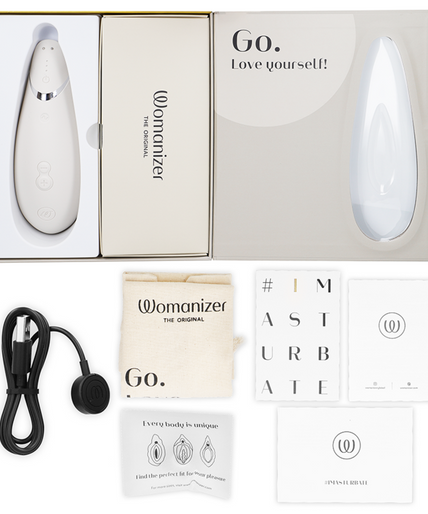 WOMANIZER - PREMIUM 2 CLITORAL STIMULATOR WARM GRAY