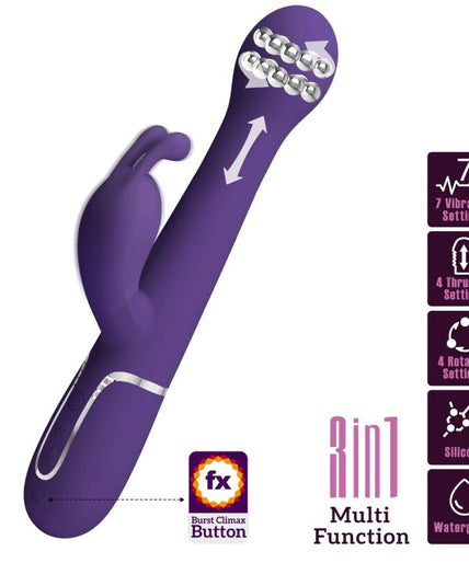 PRETTY LOVE - DEJON KONIJN VIBRATOR 3 IN 1 MULTIFUNCTIONEEL PAARS
