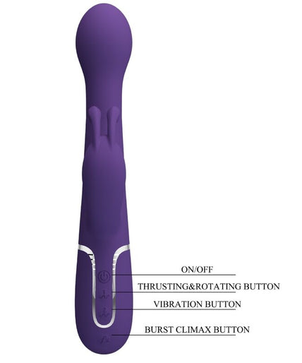 PRETTY LOVE - DEJON KONIJN VIBRATOR 3 IN 1 MULTIFUNCTIONEEL PAARS