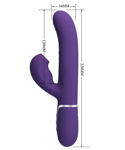 PRETTY LOVE - PERLITA G-SPOT VIBRATOR 3 IN 1 MULTIFUNCTION PURPLE