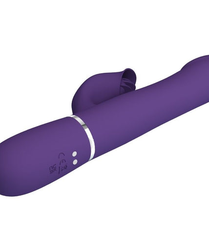 PRETTY LOVE - ZALIN RABBIT VIBRATOR PEARLS 4 IN 1 PURPLE
