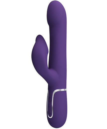 PRETTY LOVE - ZALIN RABBIT VIBRATOR PEARLS 4 IN 1 PURPLE