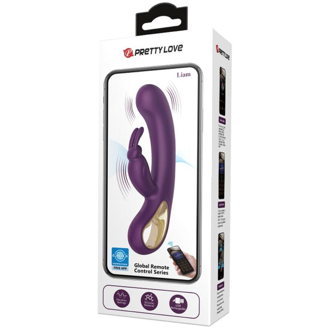 Pretty Love – Liam Rabbit Vibrator & G Spot Stimulator Purple