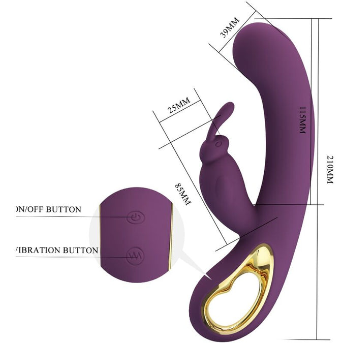 Pretty Love – Liam Rabbit Vibrator & G Spot Stimulator Purple