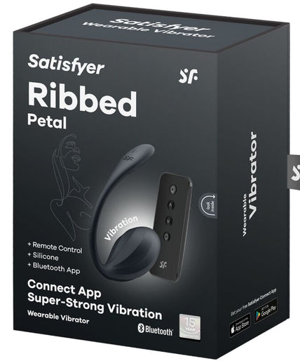 Satisfyer – G-Spot Stimulator Geribbelde Bloembladeren Zwart Afstandsbediening Gratis App