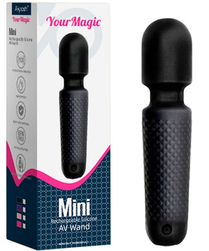 ARMONY - YOUR MAGIC MASSAGER & VIBRATOR RECHARGEABLE 10 VIBRATIONS WAND DOTS BLACK