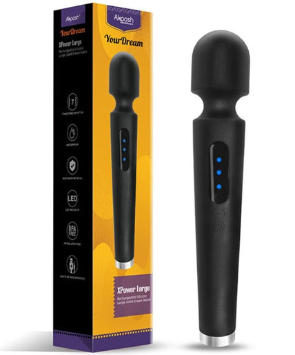 ARMONY - X POWER LARGE MASSAGER & VIBRATOR 7 VIBRATIONS BLACK
