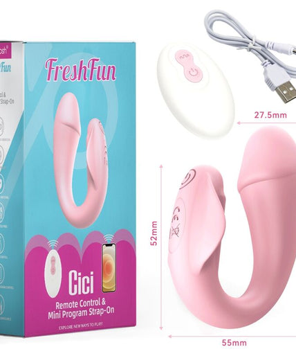 Armony – Freshfun Cici Stap – Op Vibrator Afstandsbediening En App 10 Trillingen Roze