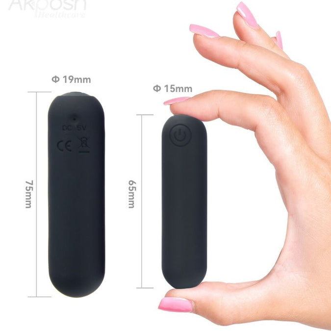 ARMONY -SPLASH HEHE VIBRATOR KOGEL SILICONE 10 TRILLINGEN 65 X 15 CM ZWART