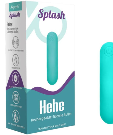 ARMONY - SPLASH HEHE VIBRATOR BULLET SILICONE 10 VIBRATIONS 65 X 15 CM GREEN