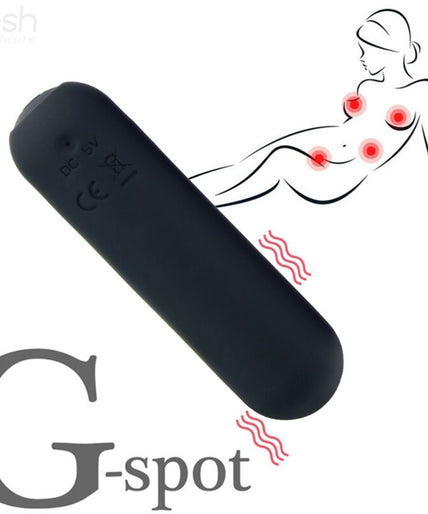 ARMONY - SPLASH HAHA VIBRATOR BULLET SILICONE 10 VIBRATIONS 75 X 19 CM BLACK