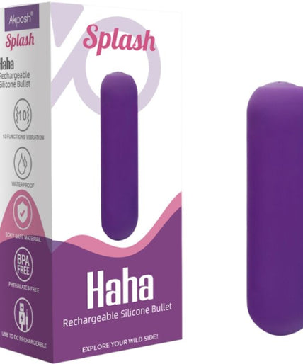 ARMONY - SPLASH HAHA VIBRATOR BULLET SILICONE 10 VIBRATIONS 75 X 19 CM PURPLE