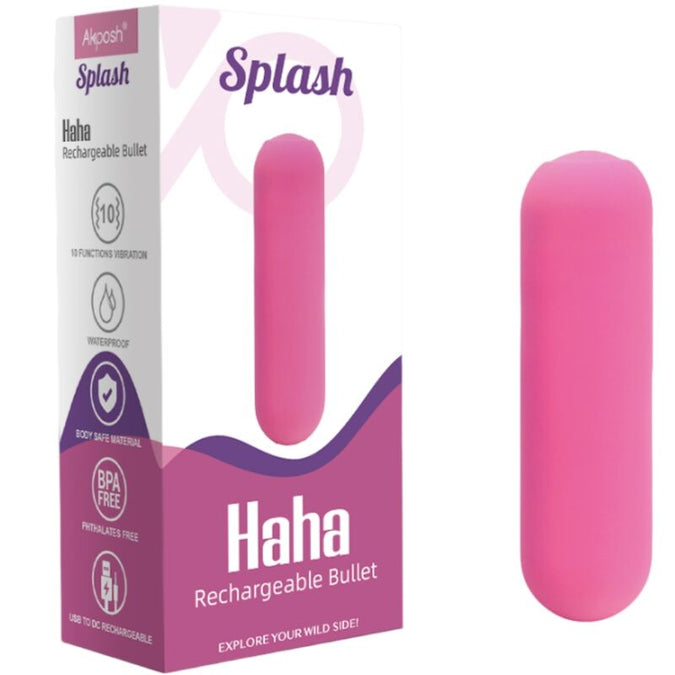 Armony – Splash Haha Vibrator Bullet Siliconen 10 Trillingen 75 x 19 cm Roze