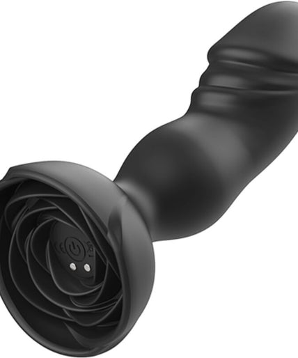 ARMONY - EXTREME A BLOOM ROSE VIBRATOR & ANAL PLUG REMOTE CONTROL BLACK
